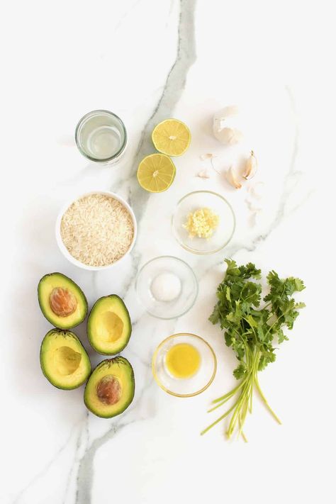 Avocado Rice by The BakerMama Mexican Fried Rice, Pesto Rice, Cilantro Lime Rice Recipe, Lime Rice Recipes, Avocado Rice, Cilantro Lime Rice, Mashed Avocado, Roasted Corn, Alkaline Foods