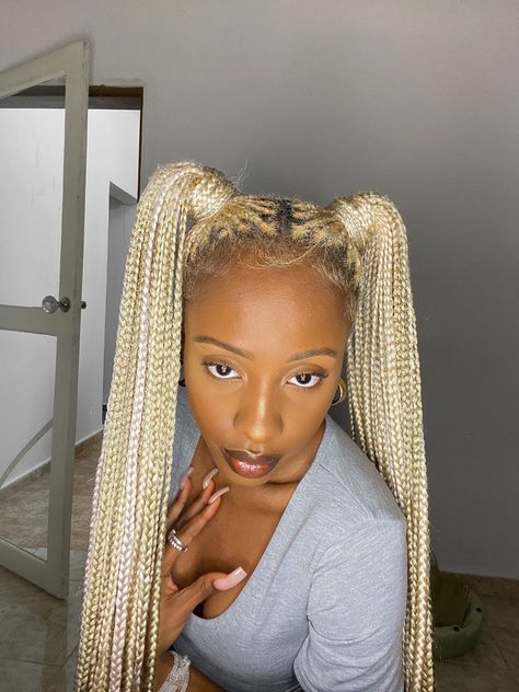 Twisted Hair, Blonde Braids, Cute Box Braids Hairstyles, Hair Laid, African Braids, Baddie Hairstyles, Box Braids Hairstyles, Braids For Black Hair, Afro Hairstyles