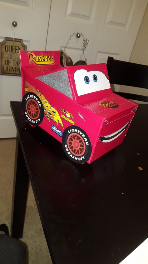 Lightening Mcqueen Valentine's, Valentine Box Ideas, Kids Valentine Boxes, Valentine Boxes, Cars Party, Valentine Day Boxes, Kid Craft, Valentine Box, Baby Carriage