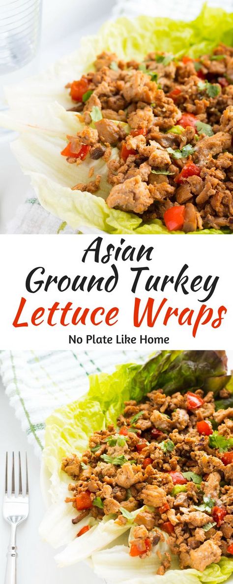 Turkey Lettuce Wraps Healthy, Asian Ground Turkey, Ground Turkey Lettuce Wraps, Asian Turkey Lettuce Wraps, Ground Turkey Enchiladas, Tuna Cans, Ground Turkey Meal Prep, Ground Turkey Recipes Easy, Lettuce Wraps Healthy