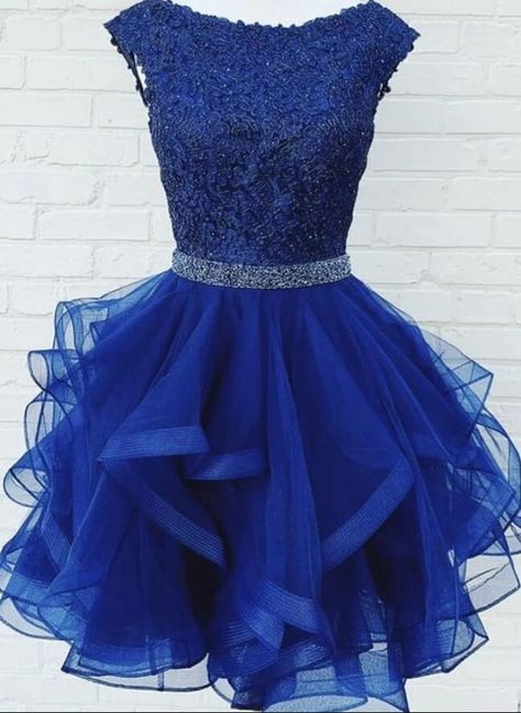 Blue Graduation Dresses, Tulle Short Dress, Blue Lace Prom Dress, Prom Dress Short Lace, Lace Prom Dresses, Formal Dresses Graduation, Royal Blue Lace, Blue Tulle, Short Lace Dress