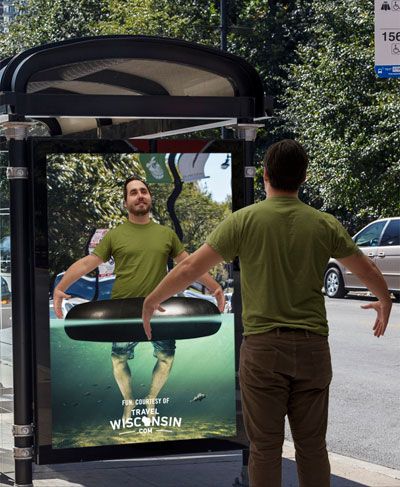 Travel Wisconsin Guerrilla Advertising, Interactive Advertising, Guerrilla Marketing, Clever Advertising, 광고 디자인, Publicidad Creativa, Experiential Marketing, Street Marketing, Great Ads