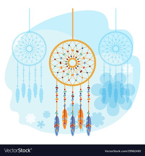 Dream Catcher Illustration, Dream Catcher, Feathers, Adobe Illustrator, Vector Images, Vector Free, Vector Illustration, High Resolution, Pom Pom