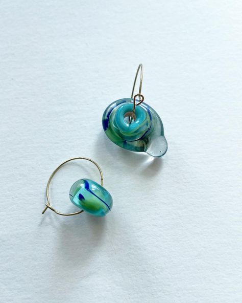 Murano Glass Earrings, Glass Earrings, Glass Jewelry, Murano Glass, Beaded Earrings, Glass Beads, Stud Earrings, Ceramics, Beads