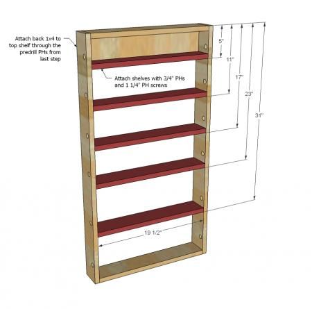 Door Spice Rack - blue prints for spice rack Spice Rack Plans, Diy Wooden Door, Diy Spice Storage, Pantry Door Storage, Diy Pantry Shelves, Door Spice Rack, Kitchen Pantry Doors, Diy Spice Rack, Wood Storage Rack