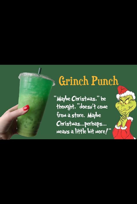 Grinch Herbalife Tea, Grinch Loaded Tea, Christmas Loaded Tea Recipes, Herbalife Loaded Tea, Tea Names, Grinch Punch, Tea Christmas, Tea Recipes Diy, Herbalife Tea