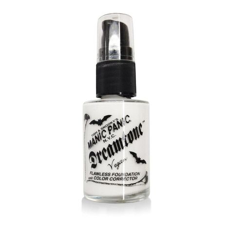 Dreamtone® Liquid Flawless Foundation™/Skin Toner - Tish & Snooky's Manic Panic White Foundation Makeup, Cover Dark Circles, Fantasy Hair Color, Covering Dark Circles, Flawless Foundation, Manic Panic, Gothic Makeup, Goth Makeup, Color Corrector