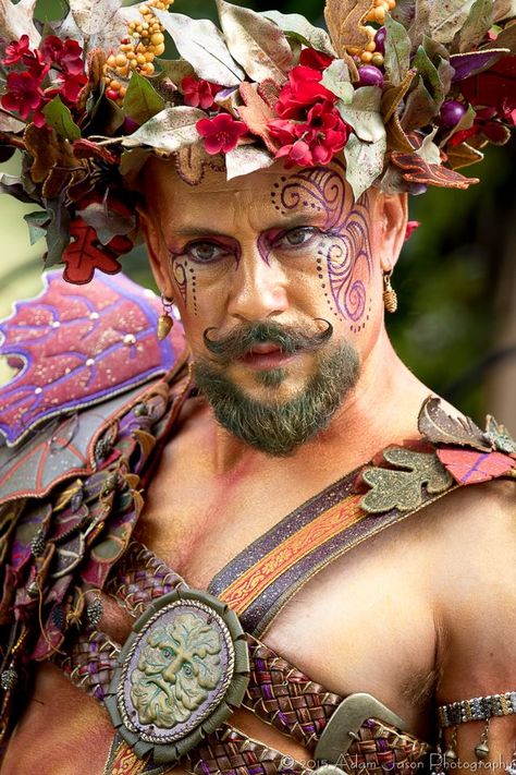 Oberon, New York Renaissance Faire. Male Fairy Costume, Male Fairy, Midsummer Dream, Play Makeup, Flower Costume, Fairy Festival, Fairy Makeup, Midsummer Nights Dream, Beltane