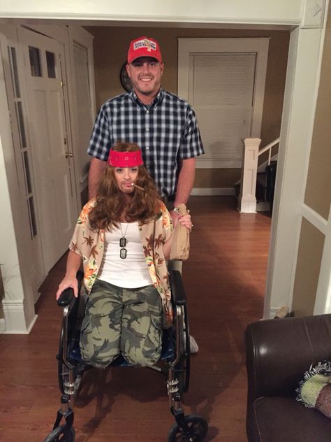 Luitenant Dan Forrest Gump Costume, Dale And Brennan Costume, Jenny And Forrest Costume, Forrest Gump Halloween Costumes, Forest Gump And Lieutenant Dan Costume, Forest Gump Halloween Costumes, Forrest Gump And Lieutenant Dan Costume, Lt Dan Costume, Forrest Gump Tattoos