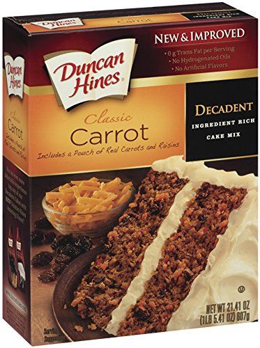 Duncan Hines Decadent Cake Mix Classic Carrot 214 oz >>> Check out this great product. (This is an affiliate link) #bakingmixes Box Carrot Cake Recipe, Cake Mix Carrot Cake Recipe, Donut Maker Recipes, Publix Cakes, Weight Watchers Muffins, Carrot Cake Recipe Easy, Boxed Cake Mixes Recipes, Carrot Cake Cheesecake, Rich Cake