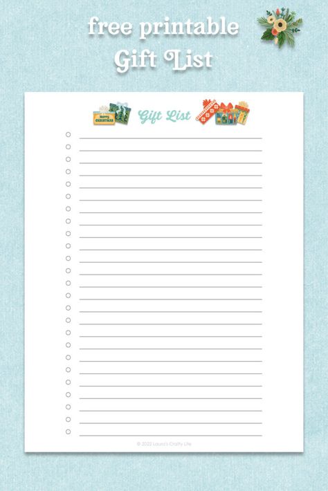 Printable Gift List and Wish List. Print out these free printable gift and wish lists to add to your holiday binder this season. Teacher Christmas Wish List Printable, Free Printable Christmas List, Christmas Wish List Free Printable, Wish List Printable, Wishlist Printable, Gift List Printable, Free Printables Organization, Gift Wishlist, Gift Tracker