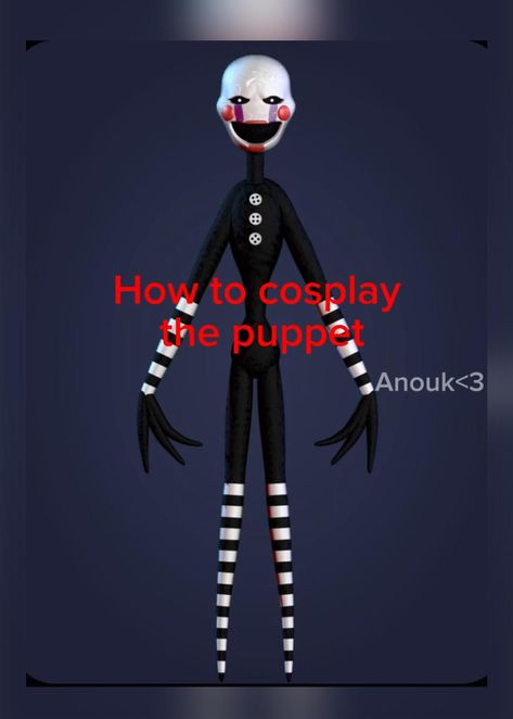 Fnaf Marionette Costume, Marionette Costume, Fnaf Diy, Pokemon Halloween Costume, Puppet Marionette, Marionette Fnaf, Fnaf Costume, Puppet Costume, Fnaf Crafts