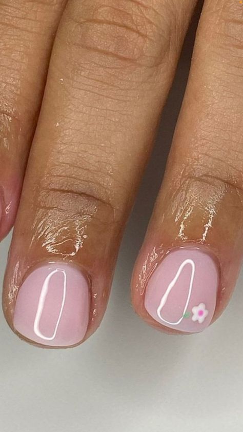 Small Dainty Nails, Cute Short Manicure Ideas, Short Pink Dip Nails, Dip Manicure Ideas For Short Nails, Summer Gel Nail Designs 2024, Short Natural Spring Nails, Super Short Natural Nails, Bitten Nails Painted, Natural Short Nail Ideas