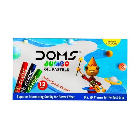 Oil pastels are designed with a focus on true colour, smoothness, and durability Doms oil pastel help children visualize their ability to create images on paper. Rich and bright shades. Smooth and even shading. Each oil pastel has the shade name mentioned in it to help the children learn about the colour. Non-toxic and safe for children. 12 assorted shades. Oil Pastels, Create Image, Oil Pastel, Focus On, True Colors, Kids Learning, Helping Kids, Bright Colors, Arts And Crafts