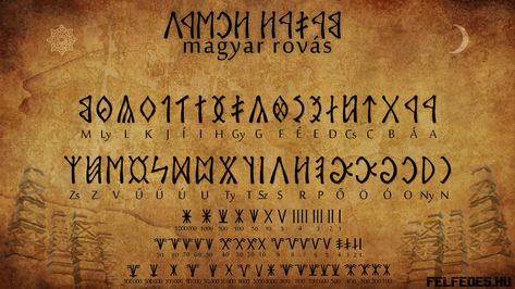 Was it forged by 15th century Humanists or is it truly an ancient heritage? Runic Writing, Hungarian Tattoo, Occult Meaning, Ciphers And Codes, Witches Alphabet, Ancient Alphabets, Runic Alphabet, Alchemic Symbols, Alphabet Code