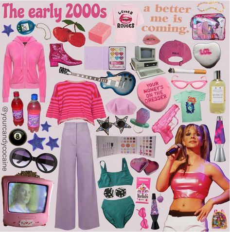 Y2k Outfits Pink, 2000s Fashion Aesthetic, 2000 Aesthetic, Early 2000s Aesthetic, 00s Aesthetic, 2000s Party, Look 80s, 2000s Vintage, Y2k Party