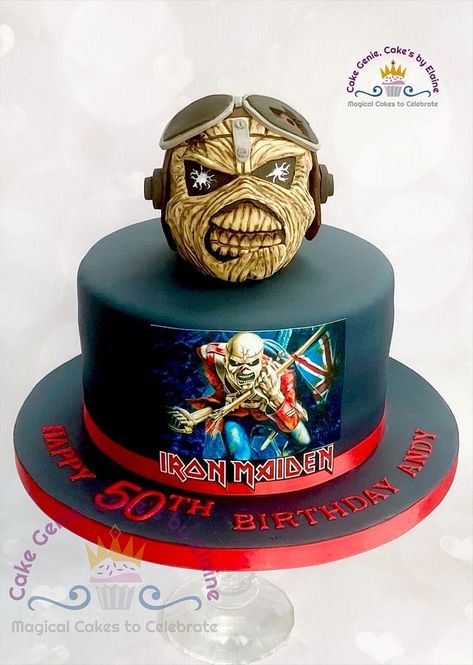 Iron Maiden Birthday, Iron Maiden Cake, Eddie Iron Maiden, Iron Maiden Aces High, Music Cakes, The Trooper, Iron Maiden, Birthday Cakes, Rock N Roll