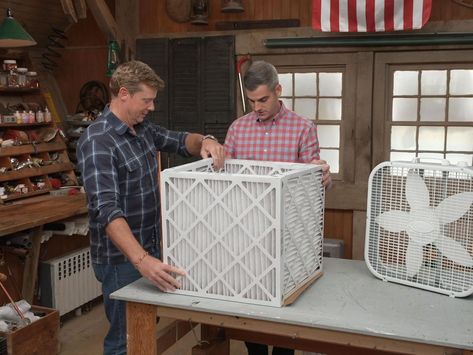 How to Make a DIY Air Filter Diy Air Purifier, Diy Ac, Building A Trellis, Diy Desktop, Soapstone Countertops, Air Filtration System, Dust Filter, This Old House, Unique Diy Gifts