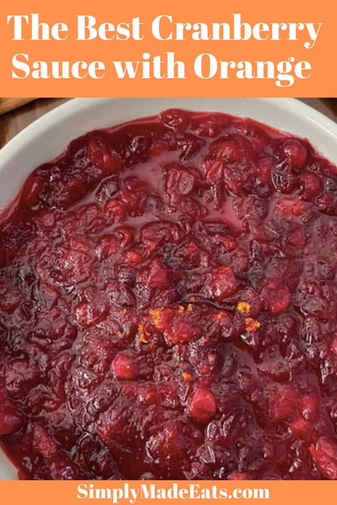 Cranberry sauce with orange juice and zest. Cranberrysauce Thanksgiving, Maple Cranberry Sauce, Best Cranberry Sauce, Easy Cranberry Sauce, Cranberry Orange Sauce, Canned Cranberries, Canned Cranberry Sauce, Homemade Cranberry Sauce, Cranberry Sauce Recipe