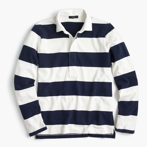 Women's The 1984 Rugby Shirt In Stripe - Women's Knits | J.Crew Rugby Shirt Outfit Women, Rugby Shirt Outfit, Oversized Long Sleeve Shirt, Crew Clothing, Outfit Women, Jcrew Women, Rugby Shirt, Knitting Women, Women Vintage