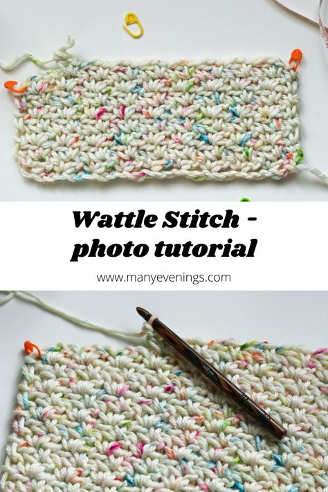 Wattle Crochet Stitch, Wattle Stitch Crochet, Crocheted Washcloths, Friendly Photo, Yarn Tutorials, Crochet Beginners, Crochet Washcloth Pattern, Large Crochet Hooks, Crochet Dreams