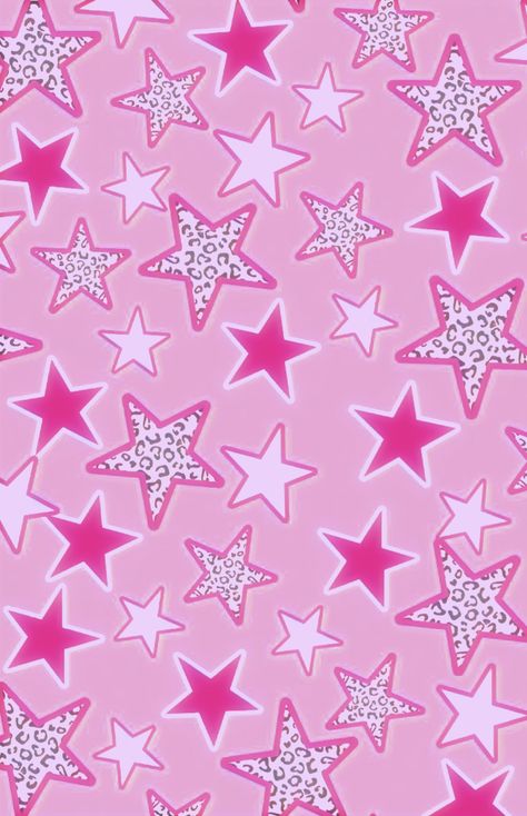 Preppy Y2k Wallpaper, 200s Wallpaper, 2000s Pink Aesthetic, 2000s Pattern, Pink Star Background, Coco Chanel Wallpaper, Pink Pattern Background, Printable Paper Patterns, Y2k Pattern