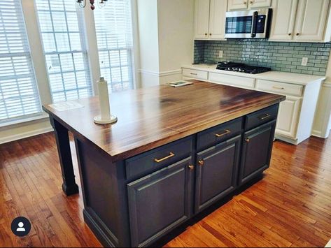 Walnut Butcher Block Countertops, Butcher Block Kitchen Island, Kitchen Island Tops, Butcher Block Island Kitchen, Walnut Butcher Block, Kitchen Surface, Custom Kitchen Island, Butcher Block Island, Butcher Block Kitchen