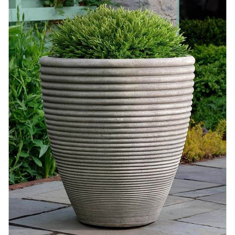 Bibendum Planter, Small | shop-campania Campania International, French Limestone, Patio Pool, Relaxing Space, Stone Planters, Stone Products, Garden Accents, Small Planter, Garden Items