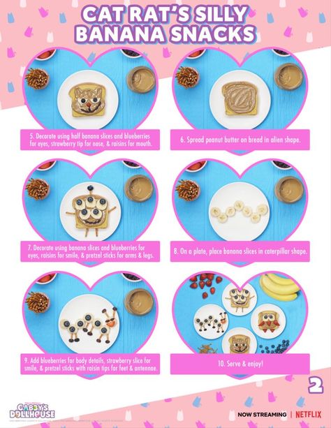 Gabby’s Dollhouse Food Ideas, Gabby Dollhouse Recipes, Gabbys Dollhouse Recipes, Gabby’s Dollhouse Crafts And Activities, Gabbys Dollhouse Snacks, Gabbys Dollhouse Food, Gabbys Dollhouse Crafts Diy, Gabby’s Dollhouse Crafts, Gabbys Dollhouse Birthday Party Food