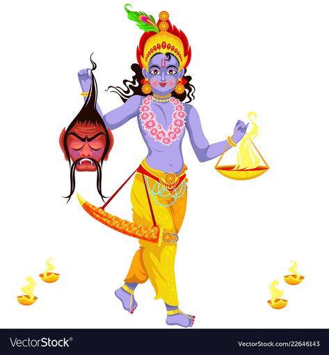 Diwali Gods, Narak Chaturdashi, Choti Diwali, Diwali Holiday, Good Over Evil, Second Day, Transparent Png, Diwali, Cartoon Characters