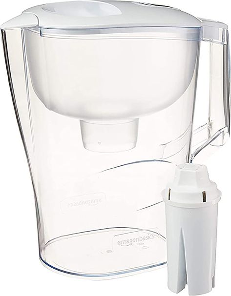 Staying health requires fresh water and bottled water in plastic bottles is bad for the environment and the pocket book! Try Amazon Basics 10 filtered pitcher for $25.53 and save a ton. Now that's Bubblegum Caviar! #waterpurifer #kitchen #pitcher Refrigerator Shelves, Brita Pitcher, Brita Water Filter, Brita Filter, Best Water Filter, Water Filter Pitcher, Amazon Basics, Water Coolers, Reusable Water Bottles