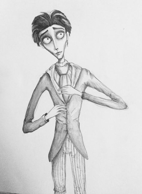 #victor #corpsebride #timburton #drawing #characters #art #fanart #pencil #emily #victoria #films #movies #halloween Corpse Bride Fanart Victor, Coraline Characters Drawings, Victor Drawing, Movie Character Drawings Pencil, Victor Van Dort Drawing, Victor Drawing Corpse Bride, Victor And Emily Drawing, Victor X Emily Fanart, Victor Corpse Bride Drawing