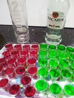 Jarrah Jungle Recipe: Raspberry Vodka and Lime Rum Jelly Shots Vodka Jelly Shots, Raspberry Jello Shots, Vodka Jelly, Shots Recipes, Christmas Jello Shots, Vodka Punch, Jelly Shots, Vodka Lime, Pudding Shots