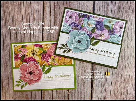 Stampin Up Beauty Abounds, Happiness Abounds Stampin Up Cards, Stampin Up Happiness Abounds, Door Video, Hues Of Happiness, Happiness Abounds, Christmas Cards 2017, Bee Designs, Dutch Door