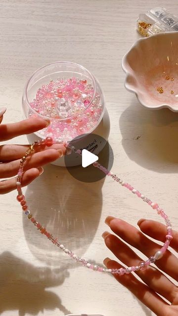 SoCo Summer on Instagram: "Making a pink mixed necklace for my shop 🌸💞 #diy #asmr #satisfying #jewelry #jewerlymaking #summer #summerjewelry #preppy #beads #beadwork #preppyjewelry" Preppy Beads, Preppy Jewelry, Jewerly Making, February 19, Summer Jewelry, Bead Work, I Shop, Beads, Pink