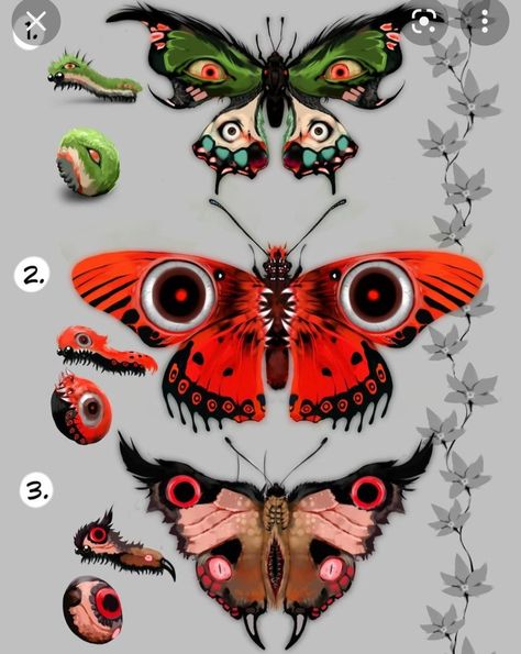 Butterfly Horror Art, Creepy Moth Art, Butterfly Wings With Eyes, Evil Butterfly Drawing, Creepy Butterfly Art, Moth Eyes Drawing, Moth Surrealism, Scary Butterfly Drawing, Weird Butterfly Drawing