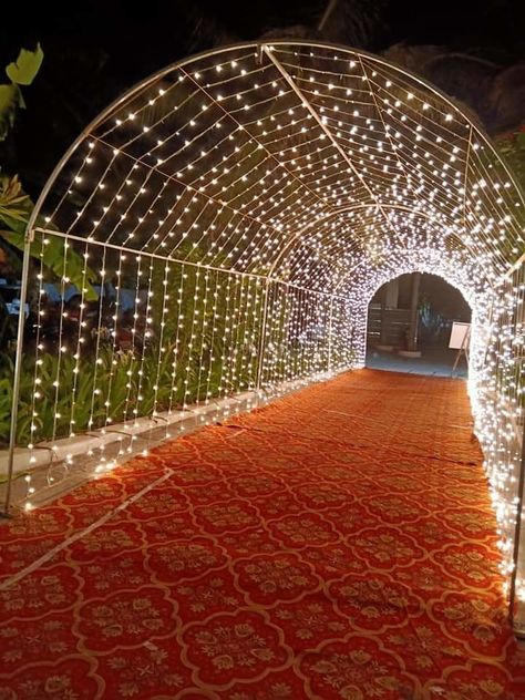 Indian Wedding Garden Decoration, Event Entrance Design, Festival Lighting, Cocktail Decor, 18th Party, Garden Lighting Design, Wedding Decorator, Lights Festival, Indian Wedding Flowers