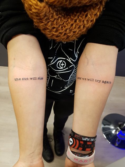 Twenty One Pilots Tattoo Small, The Sun Will Rise And We Will Try Again Tattoo, Tatuajes Twenty One Pilots, The Sun Will Rise Again Tattoo, The Sun Will Rise And We Will Try Again, Try Again Tattoo, Sun Will Rise Tattoo, 21 Pilots Tattoo, The Sun Will Rise Tattoo