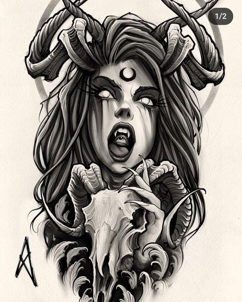 Sister Lily, Graveyard Tattoo, Cute Halloween Tattoos, Feather Tattoo Meaning, Art Inspired Tattoos, Pencil Drawing Images, Girl Face Tattoo, Dark Art Photography, Clever Tattoos