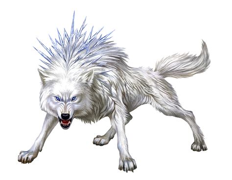 Winter Wolf - Ranfearg - Pathfinder PFRPG DND D&D d20 fantasy Giant Slayer, Winter Wolf, Winter Wolves, D D Monsters, Werewolf Art, Dire Wolf, Canine Art, Fantasy Beasts, Fantasy Monster