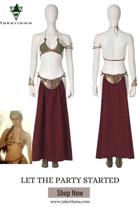 Sexy Princess Leia Slave Costume Star Wars：Return Of The Jedi Golden Bikini Takerlama Star Wars Princess Leia Costume, Princess Leia Costume, Star Wars History, Leia Costume, Glittery Dress, Star Wars Princess Leia, Movie Costumes, Princess Leia, Band Bracelet