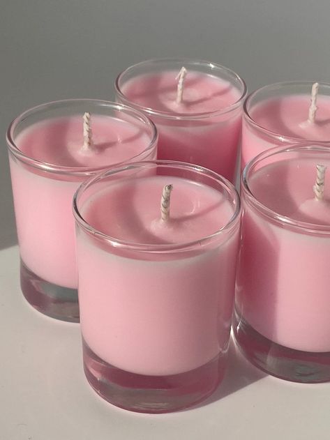 Pink Lemon Drop, Diy Bougie, Colored Candles, Citrus Candle, Pink Candle, Dessert Candles, Cute Candles, Aesthetic Candles, Candle Aesthetic