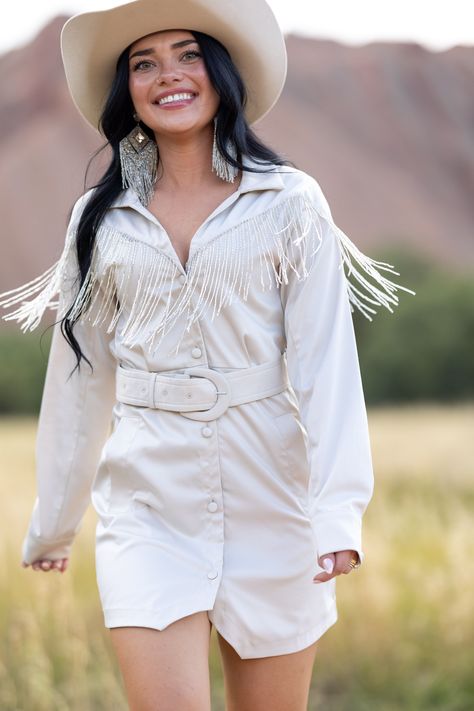 Simple long white dress