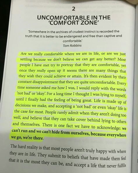 The Comfort Zone, Positive Motivational Quotes, Best Quotes From Books, Favorite Book Quotes, Quotes From Novels, Self Quotes, Reminder Quotes, Deep Thought Quotes, Luxor