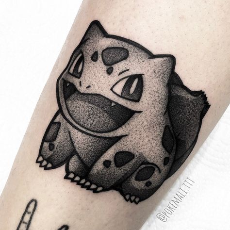 Tattoo uploaded by InkMali • BULBASSAUR - Nº001 #Inkmali #pokemali #pokemon #anime #nerd #geek #blackwork #RioDeJaneiro #bulbassaur • 1317821 • Tattoodo Pokemon Tattoo Bulbasaur, Pokemon Black And White Tattoo, Squirtle Tattoo Black And White, Bulbasaur Tattoo Black And White, Pokemon Unknown Tattoo, Destiny Tattoo, Pikachu Tattoo, Miami Tattoo, Coverup Tattoo