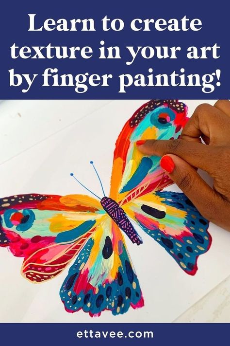 Finger Painting For Adults, Acrylic Art Ideas, Beginner Painting Tutorial, Thumb Painting, Fun Abstract Art, Art Ideas For Beginners, Painting For Adults, Abstract Acrylic Art, Painted Butterfly