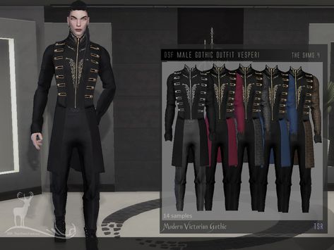 DanSimsFantasy's Modern Victorian Gothic_ Male gothic outfit Vesperi Sims 4 Cc Masquerade Mask, Victorian Aesthetic Outfit Male, Victorian Aesthetic Outfit, Victorian Male, Gothic Male, Sims 4 Cc Goth, Mods Sims 4, Sims 4 Male Clothes, Gothic Outfit