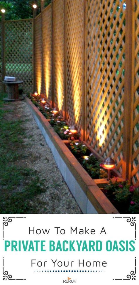 Private Backyard Ideas, Privacy Ideas For Backyard, Fence Ideas On A Budget, Private Backyard Oasis, Backyard Fence Decor, Privacy Fence Ideas, Privacy Ideas, Ideas For Backyard, Private Backyard