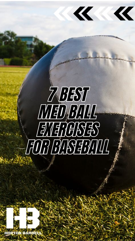 Medicine Balls are a great tool for developing core and rotational power. Here are my favorite Med Ball exercises for Baseball Players. Baseball Training Workouts, Baseball Strength Training For Kids, Baseball Workouts For Kids, Baseball Mobility, Weighted Ball Exercises, Baseball Strength Training, Youth Baseball Drills, Sprint Workout, Baseball Workouts