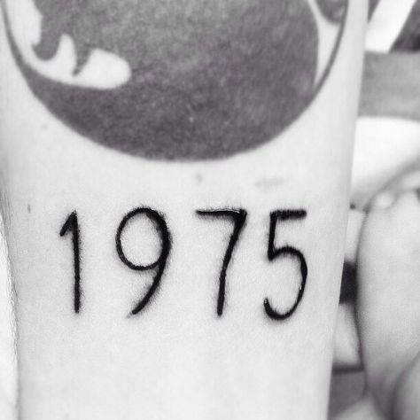 4 numbers 1975 Tattoo, Tattoo Number, The 1975, Tattoo Quotes, Tatting, Tattoos